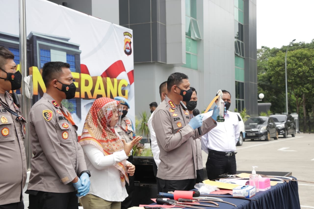 polresta tangerang ringkus 18 orang brandal