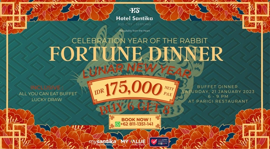 Fortune Dinner Hotel Santika BSD Makan Malam Penuh Keberuntungan