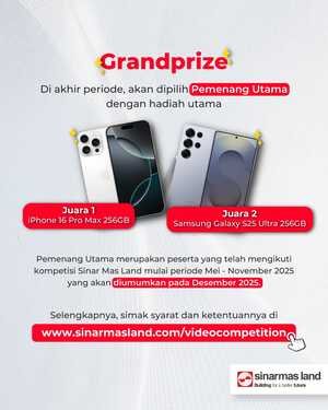 Apresiasi Pesatnya Perkembangan Konten Kreatif, Sinar Mas Land Gelar Video Competition 2025 dengan Total Hadiah Ratusan Juta Rupiah