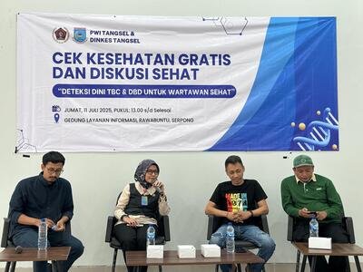 PWI Tangsel dan Dinkes Tangsel Gelar Cek Kesehatan Gratis dan Diskusi Deteksi TBC