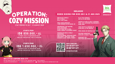 “Operation: Cozy Mission” Staycation Seru Bertema Spy X Family di ibis Styles Serpong BSD City