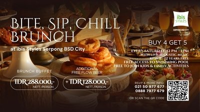 ibis Styles Serpong BSD City Luncurkan “Bite, Sip, Chill Brunch”, Nikmati Sensasi Brunch Buffet Setiap Sabtu