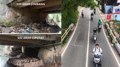 Dinas SDABMBK Tangsel Tangani Cepat Kerusakan Jembatan Merpati Raya