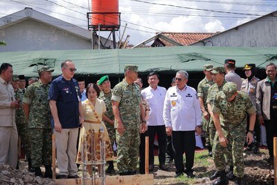 Benyamin Dampingi Wakil Panglima TNI Tinjau Pembangunan Gerai Koperasi Merah Putih di Tangsel