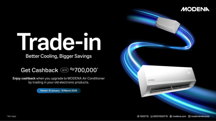 Trade-in Barang Elektronik Apa Pun, Bisa Dapat Diskon Spesial untuk Beli AC MODENA